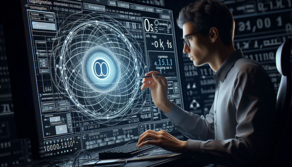 A person working on Quantum Computing